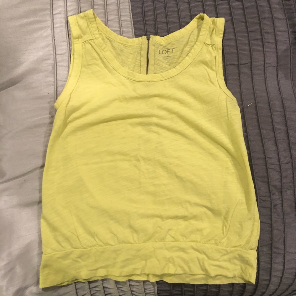 Yellow sleeveless top, LOFT